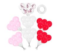 PENIKOKO Globos de Látex para Boda y San Valentín 80 Piezas Colores y Purpurina Decoración para Fiesta Temática Set Reutilizable para Eventos Románticos