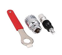 PENIKOKO Herramienta Multifunción para Reparación de Bicicleta Juego Profesional Extractor de Manivela con Mango Rojo y Eje Plateado Práctico y Portátil para Desmontar Bielas de