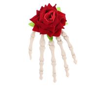 PENIKOKO Horquilla de Pelo Rosa con Diseño de Mano Esqueleto Pinza Creativa para Mujer Accesorio Halloween y Fiesta Pequeño Clip Llamativo para Cabello y Ropa