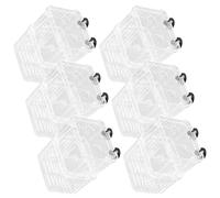 PENIKOKO Incubadora para Peces de Acuario 6 Piezas Caja de Cría Transparente Doble Capa 135X105X75 CM Criadero para Alevines de Guppy y Betta Caja de Aislamiento Autoadherente para