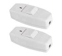 PENIKOKO Interruptor de Palanca con Luz Indicadora LED Interruptor de Cable Línea para Electrodomésticos Pequeños 2 Piezas Compacto y Portátil Adecuado para Lámparas de Mesa y Uso