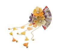 PENIKOKO Japanese Fan Shaped Hairpin With Floral Tassel Handmade Kimono Hair Accessory In Vintage Style For Women Cultural Events And Parties