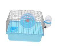 PENIKOKO Jaula de hámster Elegante jaulas maletín de hámster Portador portátil para hámster Jaula Hamster Jaula de Viaje Porta pájaros transportador portatil de Viaje para Hamsters AbS Azul