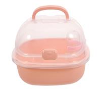 PENIKOKO Jaula de Viaje para Hámster Pequeña Transportín Portátil Transparente con Botella de Agua Caja para Mascotas Pequeñas y Roedores Diseño Panorámico para Transportar Hámster Ratones