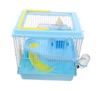 PENIKOKO Jaula para Hámster Casa Castillo Rueda de Ejercicio Botella de Agua y Plato de Comida Hábitat Portátil para Cobayas y Jerbos con Tobogán para Mascotas Pequeñas