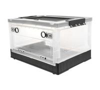 PENIKOKO Jaula para Mascotas Plegable de Plástico Negro Incubadora Térmica, Ventilación Múltiple, Tamaño Compacto para Hámsters y Animales Pequeños, Uso Doméstico y Crianza