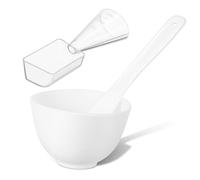 PENIKOKO Juego 3 Piezas Cuenco para Mascarilla Facial de Silicona Color Claro Grande, Espátula y Palo Aplicador, Herramienta para Mezclar Mascarillas DIY en Casa y Viajes