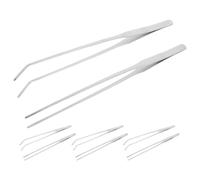 PENIKOKO Juego de 8 Pinzas Largas de Acero Inoxidable para Alimentar Reptiles y Plantas Acuáticas 27 CM Rectas y Curvas Accesorio Versátil para Acuarios y Terrarios Kit Herramientas