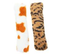 PENIKOKO Juguetes para Gatos De Interior Juguete Masticable para Gatos Hierba Gatera Formas De Leopardoy Vaca 2 Piezas Juego para Gatitos Adultos