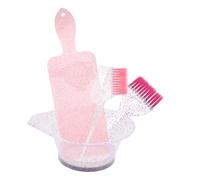 PENIKOKO Kit de Tinte para Cabello con Cuenco y Cepillo de Resistente Cepillo Doble Función con Peine para Salón y Uso Doméstico Juego Completo para Coloración y Mechas Rosa