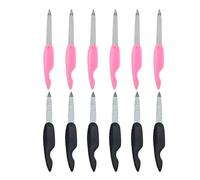 PENIKOKO Limas para Uñas Plegables Doble Cara 12 Unidades Mini Tamaño Metálicas Portátiles para Manicura y Pedicura en Casa, Salón y Viajes, Color Rosa y Negro