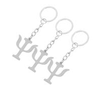 PENIKOKO Llavero De Psicólogo y Profesores, Set De 3 Piezas, Acero Inoxidable Plateado, Diseño Símbolo De Psicología, Accesorio Ligero y Resistente, Para Llaves De Coche y Mochilas