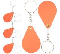 PENIKOKO Lupa Plegable de Mano para Joyería y Lectura Mini Lupa Portátil Llavero Set de 5 Piezas Lente de Precisión Carcasa ABS Naranja Adecuado para Trabajos Detallados y Uso Diario