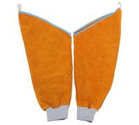 PENIKOKO Mangas de Cuero Resistentes al Calor para Soldadura Mangas Protectoras de Brazo Ajustables Gancho y Bucle Protección Anticorte Chispas para Trabajos de Soldador Color Aleatorio