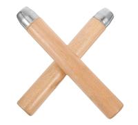PENIKOKO Mangos de Madera Maciza para Herramientas de Carpintería 2 Unidades Mango de Lima con Orificio Redondo de 8 MM Empuñadura Ergonómica para Limas Pequeñas y Torneado Accesorio