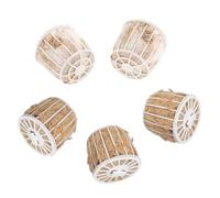 PENIKOKO Material para Nido de Pájaros 5 Piezas, Mezcla de Yute y Algodón Natural, Cojín para Jaulas, Lecho para Periquitos, Canarios y Pinzones, Accesorio para Anidación en