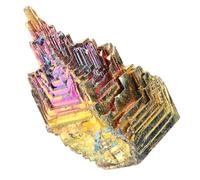 PENIKOKO Mineral de Cristal de Bismuto Irregular Adorno Decorativo para Escritorio y Hogar con Color Único y Efecto Ornamental