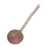 PENIKOKO Nido para Dormir y Cuenco de Alimentación para Loros Palo de Soporte, Hecho de Cáscara Natural de Fruta Tropical, Tamaño Mediano, Adecuado para Jaulas de Pájaros y Mascotas