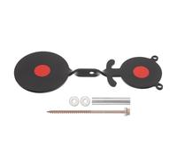 PENIKOKO Objetivo Giratorio Metálico para Tiro Portátil en Césped y Jardín, Diseño Oso Negro, Doble Placa Giratoria 5 y 6,6 Cm, Resistente a Exteriores, Objetivo de Alta Visibilidad