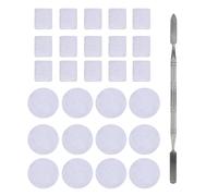 PENIKOKO Paleta Magnética de Maquillaje 57 Piezas con 28 Discos Redondos y 28 Cuadrados de Metal, Espátula Doble Punta y Adhesivos para Sombras de Ojos, Paleta Vacía para Mezclar Colores