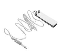 PENIKOKO Pedal de Tatuaje Metálico Cuadrado Plateado, Mini Tamaño Compacto, Interruptor Sensible al Tacto para Máquina de Tatuar, Accesorio Antideslizante Enchufe de Alimentación, Repuesto