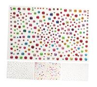 PENIKOKO Pegatinas Faciales Impermeables Con Gemas De Imitación y Perlas, 4 Piezas, Tamaño Estándar, Autoadhesivas Para Maquillaje Artístico, Festival y Fiestas, Joyas Faciales Decorativas