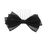 PENIKOKO Peine de Inserción Minimalista Negro con Lazo Dulce para Cabello Accesorio Estable y Elegante para Niñas y Mujeres