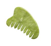 PENIKOKO Peine de Masaje de Jade Natural para Cabeza y Cuerpo Herramienta Corporal de Gua Sha para Estimular Circulación Aliviar Estrés y Cuidar el Cabello Material Color Aleatorio