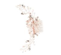 PENIKOKO Peine De Novia Diseño De Accesorio Elegante Para Bodas Peina Floral Cristales Para Novias y Damas De Honor Hecho Mano Ligero y Cómodo Adorno Nupcial Para Momentos Especiales