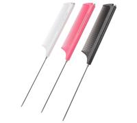 PENIKOKO Peine De Peluquería Elástico De Punta Fina 3 Piezas Para Adultos y Niños, Acero Inoxidable, Multiusos Para Cuidado Del Cabello, Masajeador Del Cuero Cabelludo, Uso Profesional y Personal