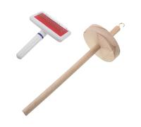PENIKOKO Peine para Pelo de Mascotas Mango de Madera Cómodo y Acero Inoxidable, Herramienta para Trenzar Cabello y Reciclaje de Pelo en Manualidades DIY para Dueños de Mascotas