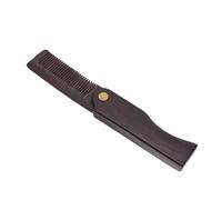 PENIKOKO Peine Plegable de Madera Ébano para Hombre Herramienta de Peluquería Portátil Peine de Bolsillo para Barba y Cabello Antistático Compacto para Uso Diario y Viaje