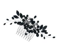 PENIKOKO Peineta de Cristal Oscura para Novia Tocado de Boda Incrustaciones de Gemas de Imitación Accesorio Cabello de Dama de Honor Diseño Ligero y Cómodo para Eventos Obsequios