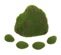 PENIKOKO Piedra de Musgo Artificial, Roca de Musgo simulada, Roca de Musgo Realista, Espuma, Textura Fina, Color café, para jardín y macetas Decorativas de Escritorio, 1 Unidad