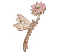 PENIKOKO Pinza Pelo Garra De Flor De Loto Decorativa, Tamaño Mediano, Metálica, Para Mujeres Cabello Fino, Uso Diario y Fiestas