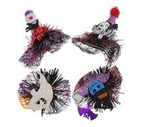 PENIKOKO Pinzas Cabello de Halloween para Mascotas 4 Piezas Accesorios de Telaraña y Garra de Gato Decoración Ligera y Cómoda para Perros y Gatos en Fiestas y Día Muertos