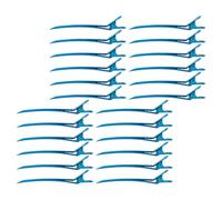 PENIKOKO Pinzas Cabello Metálicas de 9,4 Cm en Azul, Juego de 24 Clips para Ondas Corporales y Volumen, Accesorios Profesionales para Peinado y Secionado en Peluquería y Uso