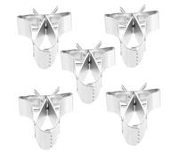 PENIKOKO Porta Comida para Pájaros y Comedero De Frutas Clip Duradero, Accesorio Plástico Plateado, Juego De 5 Unidades, para Jaula De Aves Pequeñas y Loros