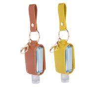 PENIKOKO Portabotellas de Viaje 2 Unidades 30ml con Funda Portátil y Llavero Diseño para Gel Lavadora y Líquidos en Plástico Resistente para Uso Outdoor Color Aleatorio