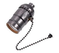 PENIKOKO Portalámparas E27 Colgante Vintage De Aluminio Con Cremallera y Interruptor, Diseño Retro Resistente Para Comedor, Oficina o Restaurante