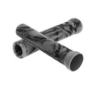 PENIKOKO Puños De Bicicleta De Goma Antideslizantes y Engrosados, Funda Extensible Para Manillar De Piñón Fijo y Scooter, Set De 2 Piezas En Negro y Gris, Para Ciclismo Urbano y Montaña