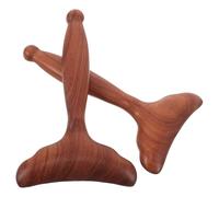 PENIKOKO Raspadores Gua Sha de Madera Natural en Forma de Abanico 2 Piezas para Masaje Facial Herramienta Gua Sha para Cuidado y Alivio Ocular Uso en Spa y Belleza