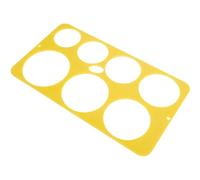 PENIKOKO Regla para Medir Cítricos Agrícolas de Plástico Grueso 7 Orificios, Calibre para Diámetro de Frutas 50-80 Mm, Herramienta de Medición para Mandarinas y Naranjas, Color Aleatorio