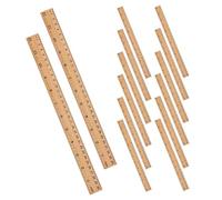 PENIKOKO Reglas de Madera 30 CM Doble Cara 20 Unidades para Dibujo Técnico Medición Precisa y Mejoras del Hogar Herramienta Multifuncional para Estudiantes y Carpintería