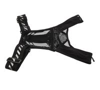 PENIKOKO Riñonera Deportiva Unisex Negra Bolsa de Pecho Transpirable de Gran Capacidad Reflectante para Teléfono y Botella Mochila Ligera para Ciclismo Correr y Actividades al Aire