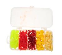 PENIKOKO Señuelos de Pesca Blandos Gusanos Artificiales y Maíz, Cebo Blando Resistente para Agua Dulce y Salada, Kit 160 Piezas para Trucha, Lubina y Perca, Portátil para Pesca Deportiva