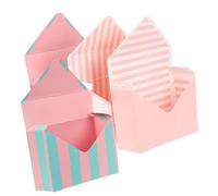 PENIKOKO Sobres para Ramo de Flores 4 Piezas Caja de Papel Flores Rosa y Azul a Rayas, Envoltura Creativa para Regalos, Resistente y Práctica para Floristería y Embalaje de Regalos
