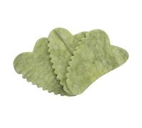 PENIKOKO Tablero Gua Sha De Jade Verde 3 Piezas Grande Para Masaje Facial Raspador De Piedra Natural Contorno Facial Belleza y Cuidado Personal