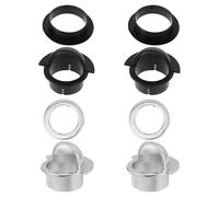 PENIKOKO Tapa de Entrada para Futbolín 8 Piezas, Accesorio de Portería de Plástico Negro y Cromado, Repuesto para Mesa de Futbolín, Juego Estable y Precisión en Puntuación