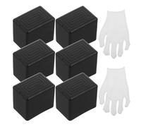 PENIKOKO Tapones de Goma para Barras Transversales de Portaequipajes de Techo 3x2 Cm, Juego de 8 Unidades 1 Par de Guantes, Cubiertas Protectoras Resistentes al Agua y Polvo, Reducción